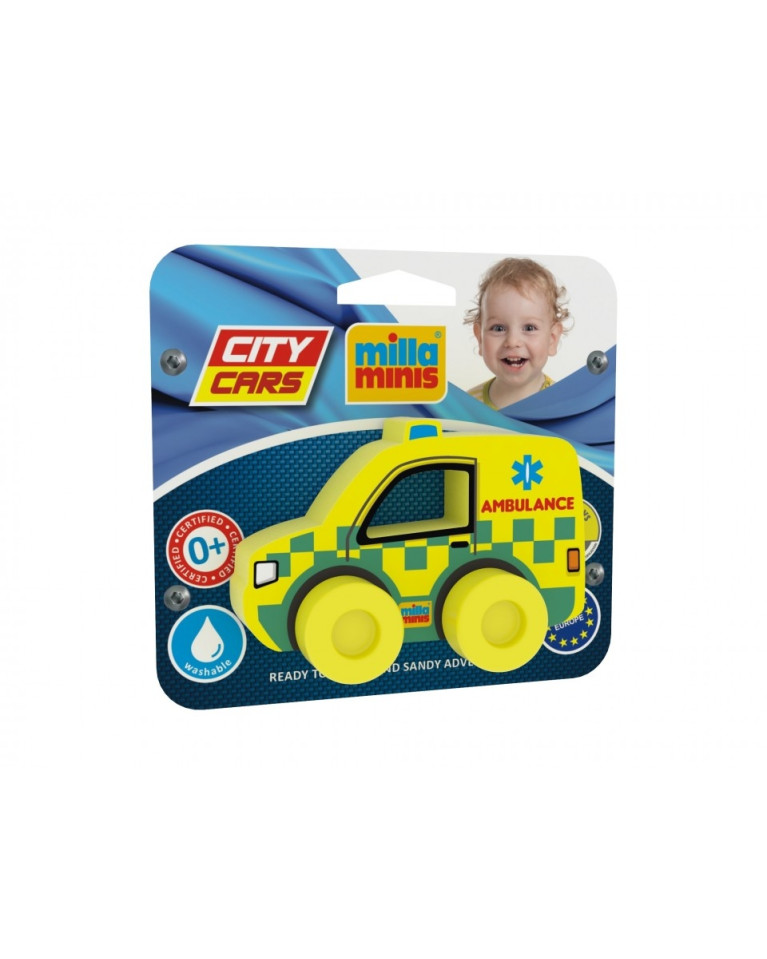 Milla Minis My first car piankowa zabawka sensoryczna na kółkach ambulans