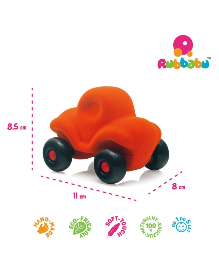 Rubbabu Samochód sensoryczny pomarańczowy