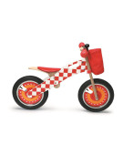 drewniany rowerek biegowy czerwony